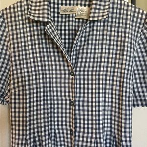 Vintage 1990s button down shirtdress.